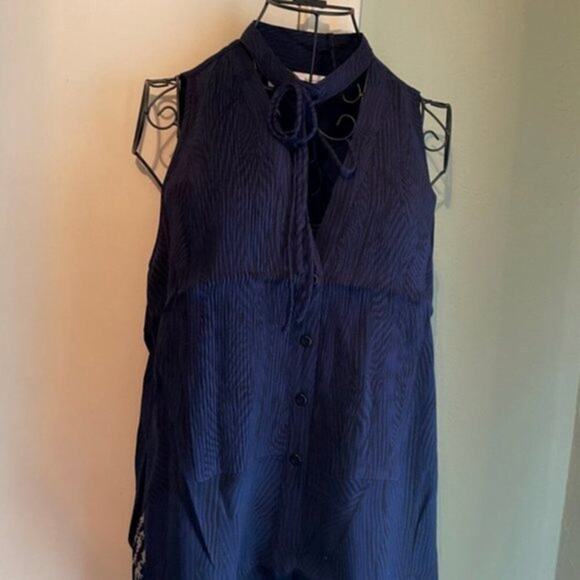 Proenza Schouler Printed Georgette Tie Front Top size 6 - Picture 2 of 11